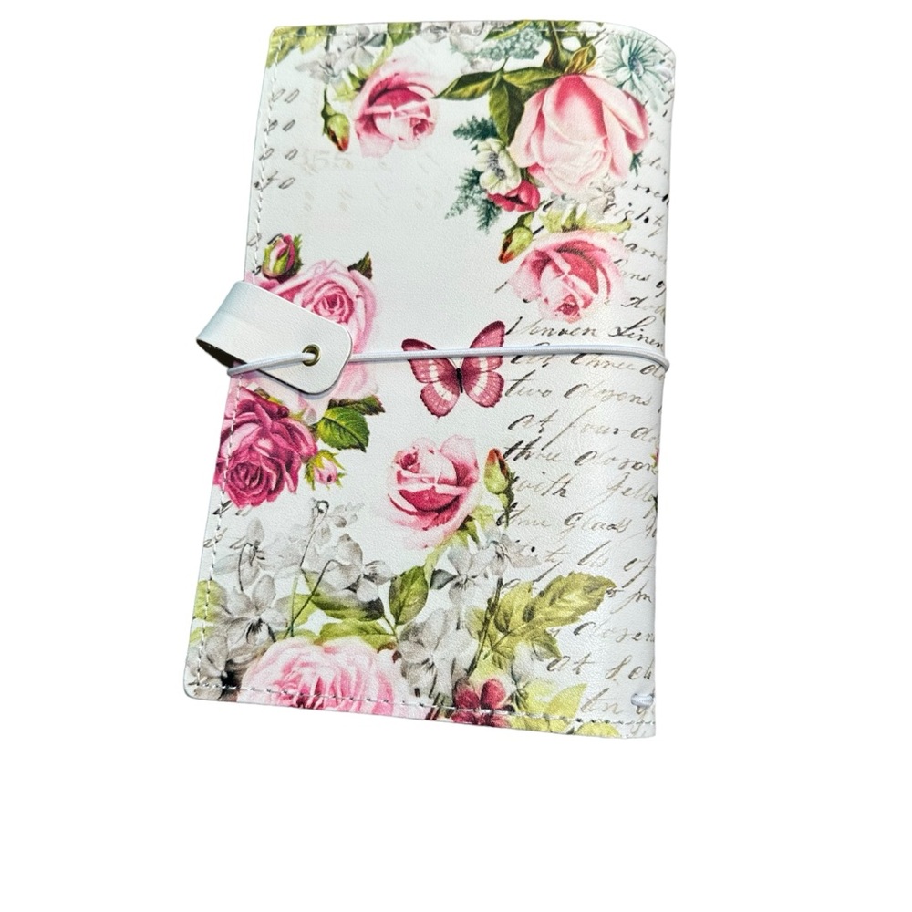 Leather Flower Print Journal